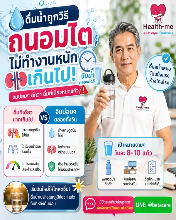 การดื่มน้ำเป็นกิจวัตรในวันทำงาน