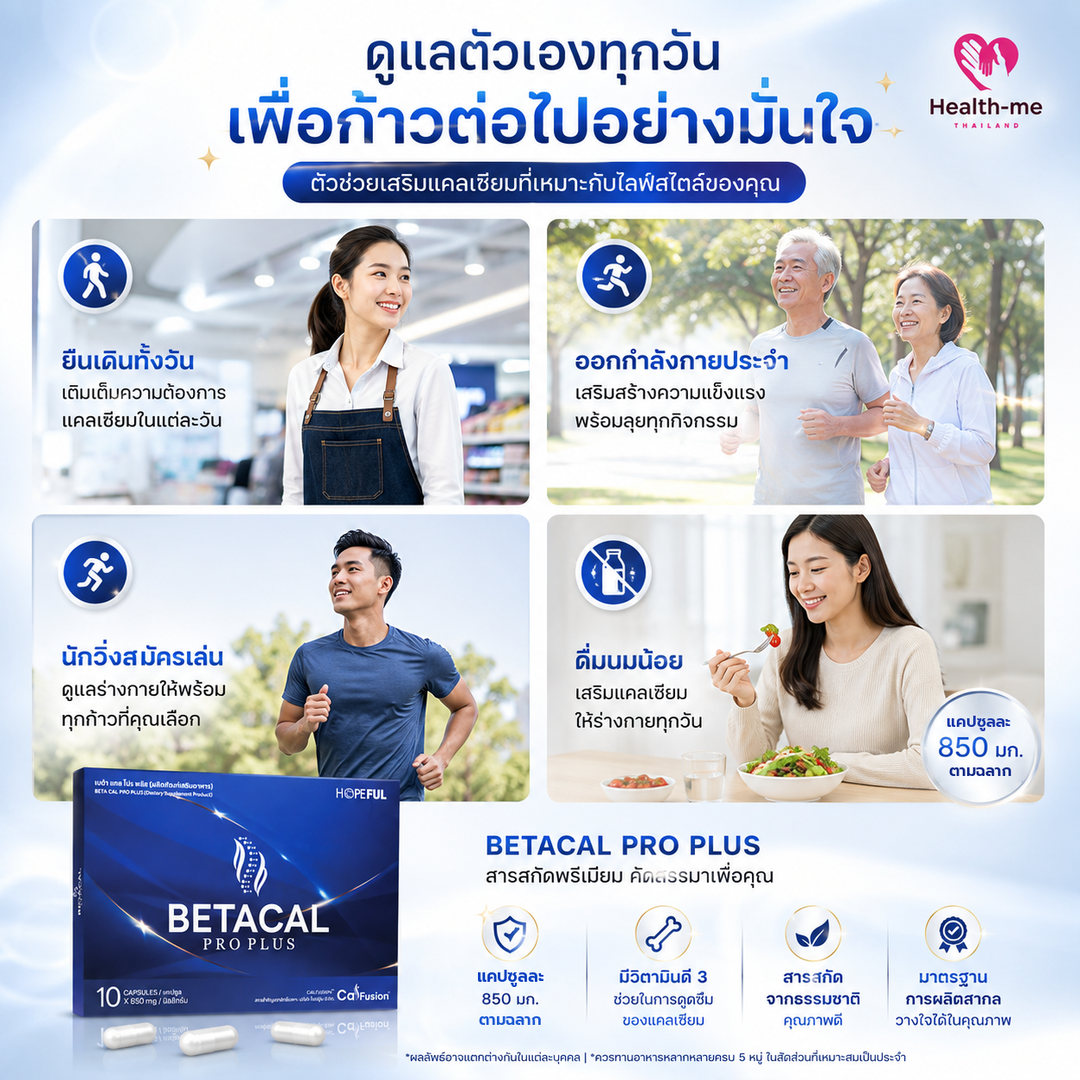 ไลฟ์สไตล์คนทำงานยืนเดินทั้งวัน ออกกำลังกาย และผู้สูงวัยที่ยังใช้ชีวิตปกติ