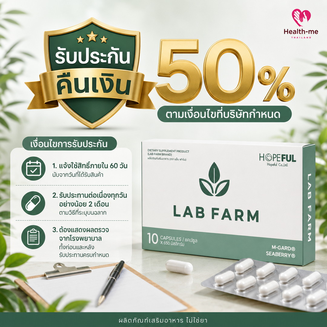 รับประกันคืนเงิน 50% ตามเงื่อนไขที่กำหนด